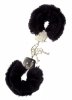 Dream Toys Handcuffs With Plush Black - kajdanki (czarne)